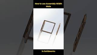 How to Use Assembly Width Mate in Solidworks solidworks shorts [upl. by Neevan]