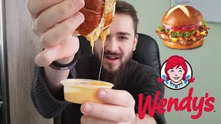 Wendys Chicken Pretzel Burger 🍔🍔 ვენდის ქათმის პრეტცელი [upl. by Adlesirk]