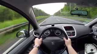 Peugeot 207 SW 14 2009 on German Autobahn  POV Top Speed Drive [upl. by Valma732]