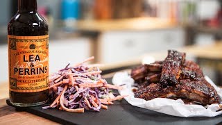 Lea amp Perrins SORTED food  How to make delicious BBQ Ribs and homemade coleslaw [upl. by Haleemaj887]