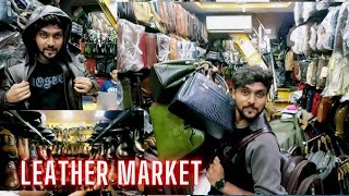 Leather Market Dharavi  In Mumbai Leather Jackets and Bag 60 off [upl. by Trotter]