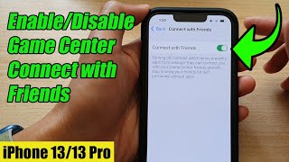 iPhone 1313 Pro How to EnableDisable Game Center Connect with Friends [upl. by Lavina7]