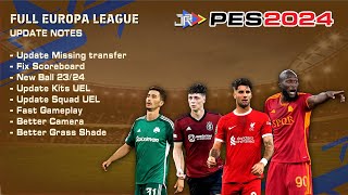 PES 2024 PS2 full Europa League Updated English JRplay [upl. by Jackquelin]