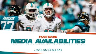 Jaelan Phillips meets with the media after JAXvsMIA  Miami Dolphins [upl. by Innos]