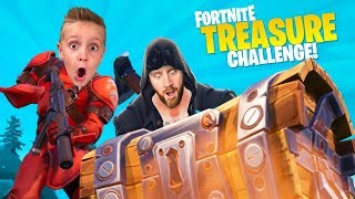 Fortnite TREASURE HUNT Challenge New SEASON 8 Maps KCity GAMING [upl. by Arremat]