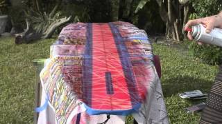 How to Grom Your Surfboard to Create Custom Art with Dish Soap and Spraypaint [upl. by Eusebio]