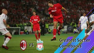 Milan vs Liverpool 2005 UEFA Champions League Final Greatest Football Comebacks [upl. by Roti277]