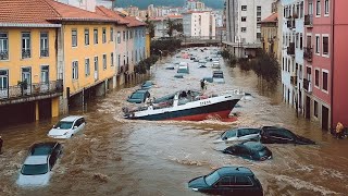 Flood in Sicily Catania Submerged Shocking Footage of the Disaster in Italy [upl. by Llednik]