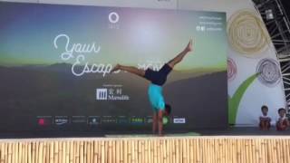 Yogananth Andiappan Yoga demonstration at IRIS event Hong Kong [upl. by Benzel837]