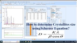 How to calculate crystallite size and strain from XRD data  XPert HighScore Plus Software [upl. by Dreddy481]