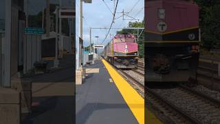 MBTA ProvidenceStoughton Line Train 823 F40PH3C 1066 Arrives At South Attleboro shorts [upl. by Nosnah]