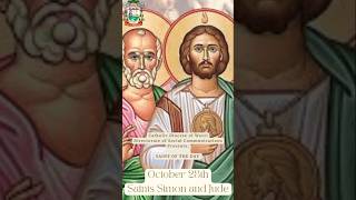 October 28thSaints Simon and Jude saint saintoftheday catholicshorts shortsfeed [upl. by Aniroc100]