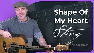 How to play Shape Of My Heart  Riff Guitar Lesson [upl. by Ahsiuq291]