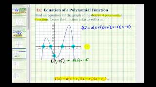 Ex1 Find an Equation of a Degree 4 Polynomial Function From the Graph of the Function [upl. by Noah]