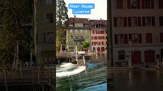 Summer in Lucerne  Chapel bridge Lucerne shorts travelshorts swissbeauty ytshorts [upl. by Elleynod]