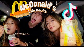 TESTING VIRAL MCDONALDS TIKTOK HACKS [upl. by Phipps]