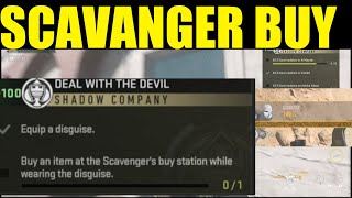 how to equip a disguise amp buy an item at the scavengers buy station DMZ Deal with the devil [upl. by Cyna598]