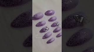 New purpel wedding nails 💅 glitter Nail Stone Nail pressonnails viralshorts viralvideo 😍 [upl. by Hildy]