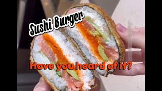 Sushi Burger  Have you heard of it 🍣  Easy Sushi Burger Recipe [upl. by Ardnekan]