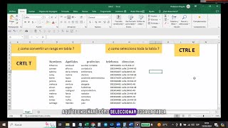 CONVERTIREMOS UNA INFORMACIÓN EN TABLA CON LOS ATAJOS DEL TECLADO CTRL E CTRL T [upl. by Ledarf]