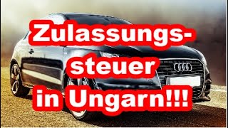 🚙Auto nach Ungarn mitnehmen Höhe der Zulassungssteuer Einfach online berechnen🧐 [upl. by Domineca]