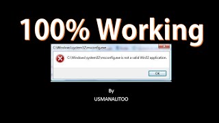 100 How to Fix Exe Not a Valid Win32 Application In all windows [upl. by Helga693]