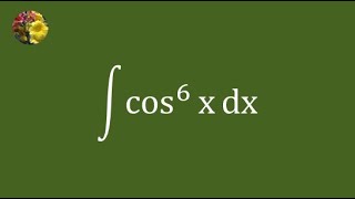 Evaluating the indefinite integral using comples numbers and binomial theorem [upl. by Haneen]