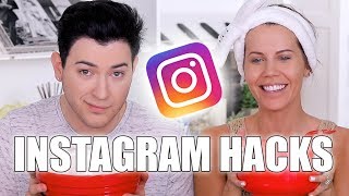 INSTAGRAM BEAUTY HACKS TESTED with MannyMua [upl. by Alisen]