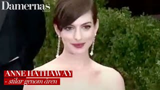 Anne Hathaway  7 looks på röda mattan [upl. by Olumor]