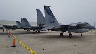 California Air National Guard F 15s 144th Fighter Wing at Miramar [upl. by Ellenrad685]