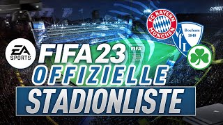 FIFA 23 ● OFFIZIELLE STADIONLISTE mit BUNDESLIGA Enttäuschung [upl. by Isabeau]