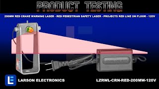 200mW Red Crane Warning Laser  Red Pedestrian Safety Laser  Projects Red Line on Floor  120V [upl. by Pownall]