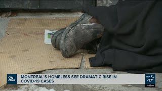 Montreal’s homeless see dramatic rise in COVID19 cases [upl. by Nyrehtak548]