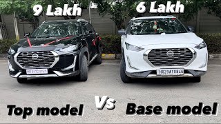 Nissan Magnite Top model Vs Base Model comparison😍 Nissan Magnite black colour ownership review [upl. by Amir224]