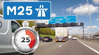 M25 Motorway in 25 Minutes  Complete Loop Clockwise  Time Lapse [upl. by Eelrac]