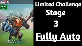 Lords mobile Barbarian limited challenge stage 3 fully autoBarbaric journey stage 3 fully auto [upl. by Enellij]