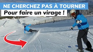 Ski  Pourquoi il ne faut pas chercher à tourner pour faire un virage [upl. by Ecerahs685]