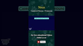 Nouns  Cases of NounPronoun  Possessive case Vocative case Dative case  English shorts [upl. by Uah]