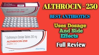 Althrocin250 tablet uses composition sideeffects in hindi  Althrocin250 Erythromycin review [upl. by Boote]