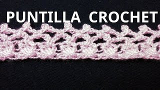 PUNTILLA en tejido crochet o ganchillo n° 27 tutorial paso a paso Moda a Crochet [upl. by Nelyaw]