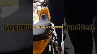 Guerrilla 450 sound test shorts sound 450 royalenfield modification firstvlog vlog [upl. by Idona117]