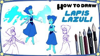 How to draw LAPIS LAZULI from Steven Universe  Step by Step Art Tutorial [upl. by Seumas979]