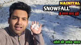 SNOWFALL 2024☃️ 2 साल बाद गिरी ओले की सफेद चादर ❄️ [upl. by Htial158]