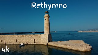 Rethymnο Crete  4k drone [upl. by Gitlow]