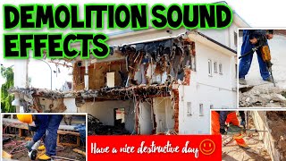 HOUSE DEMOLITION SOUND EFFECTS  DESTRUCTIVE  PEOPLE TALKING  DRILL  IRRITATE YOUR NEIGHBOR [upl. by Bryna]