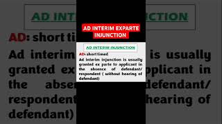 AD INTERIM INJUNCTION  EXPARTE INTERIM INJUNCTION injunction order39 cpc law [upl. by Nalyorf]