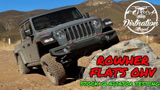 Stress testing our stock Jeep Gladiator Rubicon Rowher Flats Ohv [upl. by Manup543]