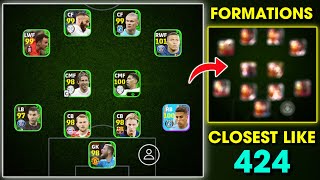 How to Get Closest Formations to 424 in eFootball 2024 mobile 😍  eFootball Best Formations [upl. by Aidnyl996]