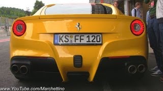 Ferrari F12 Berlinetta Novitec vs Stock Loud Exhaust Sound [upl. by Drucy]