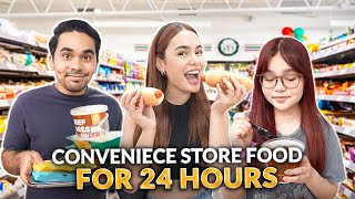 EATING CONVENIENCE STORE FOOD FOR 24HOURS  IVANA ALAWI [upl. by Malha]